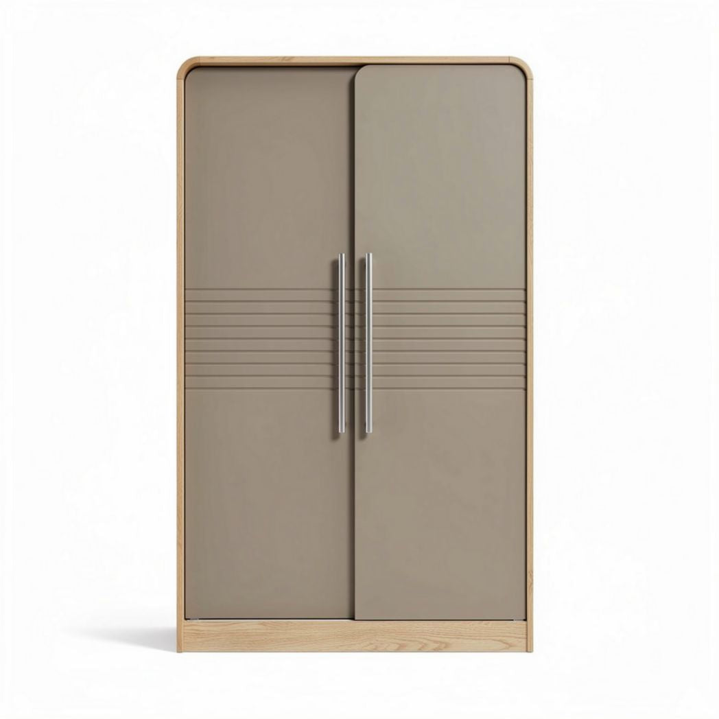 Armoire en bois avec portes en mélaminé couleur taupe dimensions 120 x 60 x 180cm