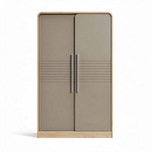 Armoire en bois avec portes en mélaminé couleur taupe dimensions 120 x 60 x 180cm